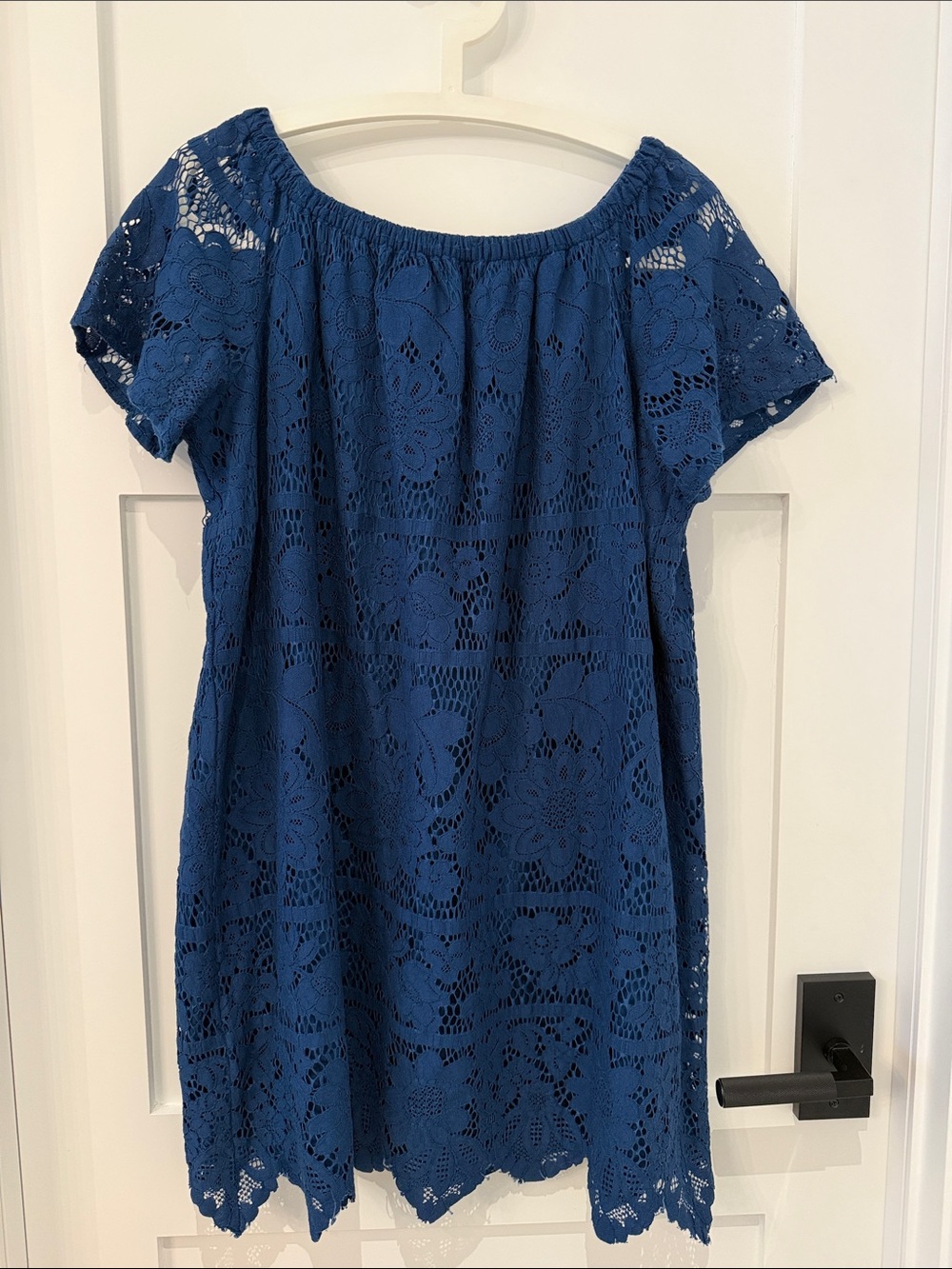 LOFT Navy Blue Lace overlay dress